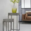 Sellette bois de manguier gris 70 cm LUCKNOW