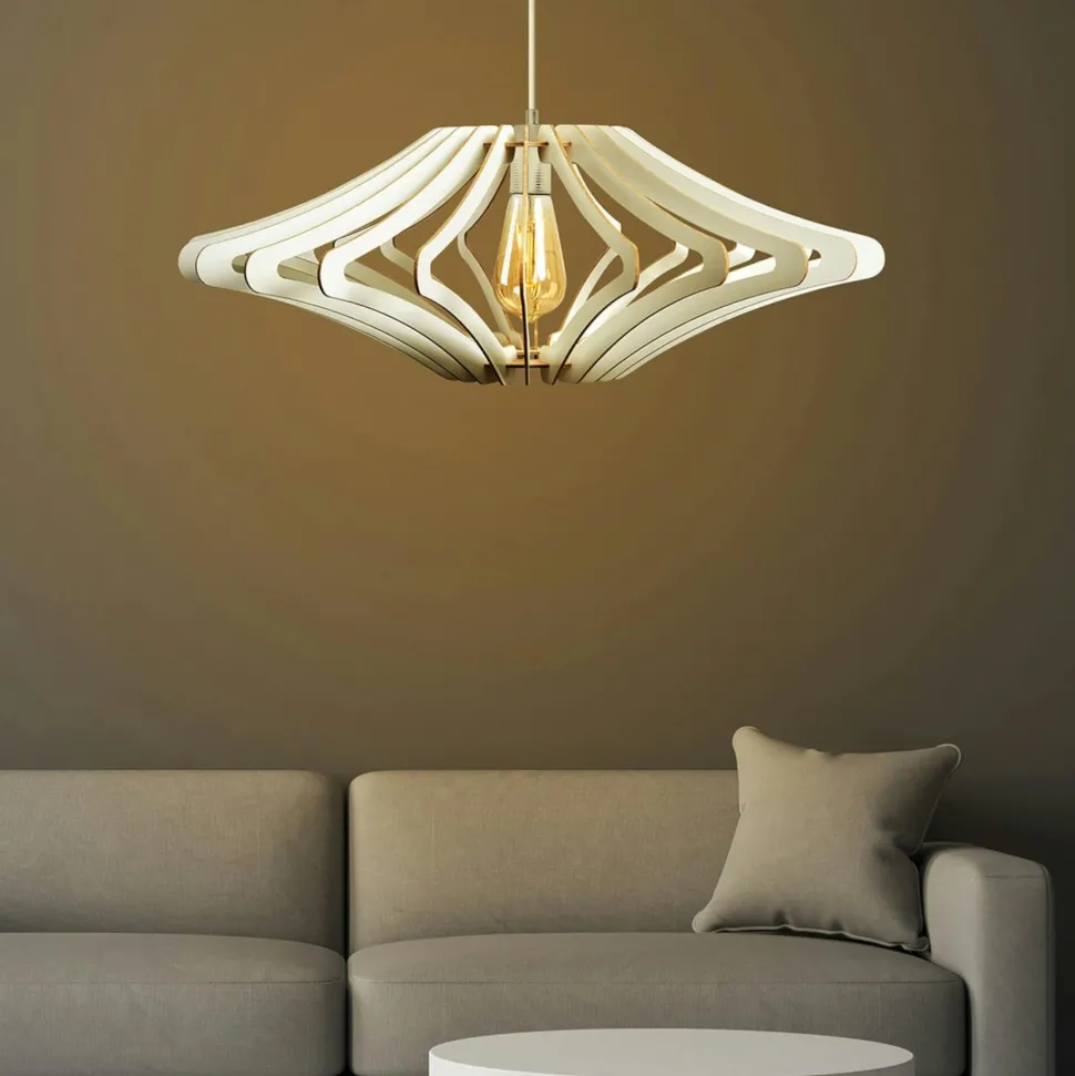 Suspension blanche moderne - forme florale BIEL