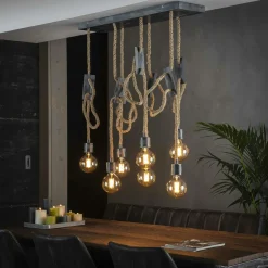 Suspension contemporaine 3 lampes effet glaçon finition chromée NIAGARA