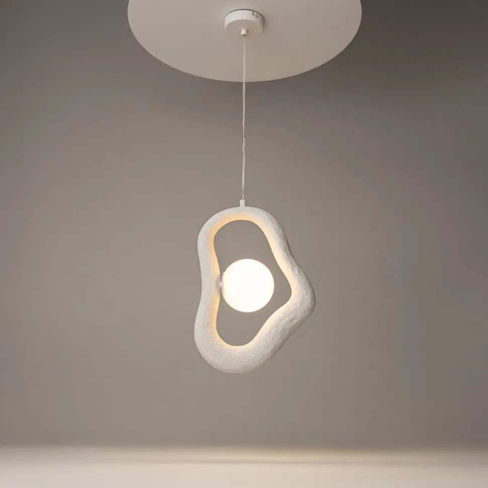 Suspension design effet béton gris – globe central LULING