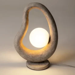 Suspension design effet béton gris – globe central LULING