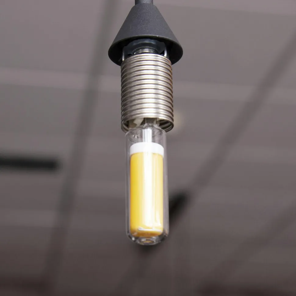 Suspension design en verre fumé 3 abat-jour coniques RALF