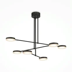 Suspension design LED – 6 lampes disques orientables OCALA