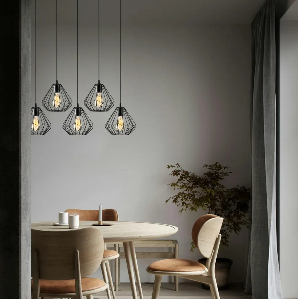 Suspension design métal cuivré filaire forme fleur SINOP