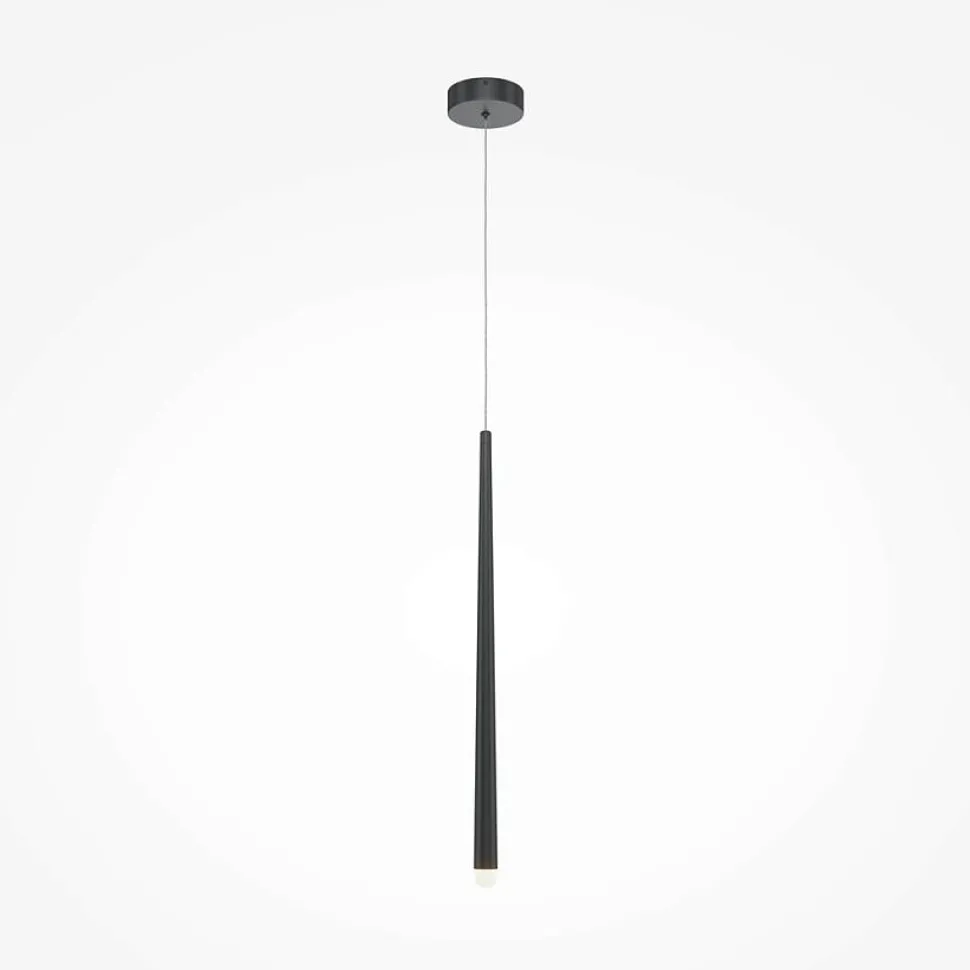 Suspension design noire LED - 3 tiges verticales AURORA