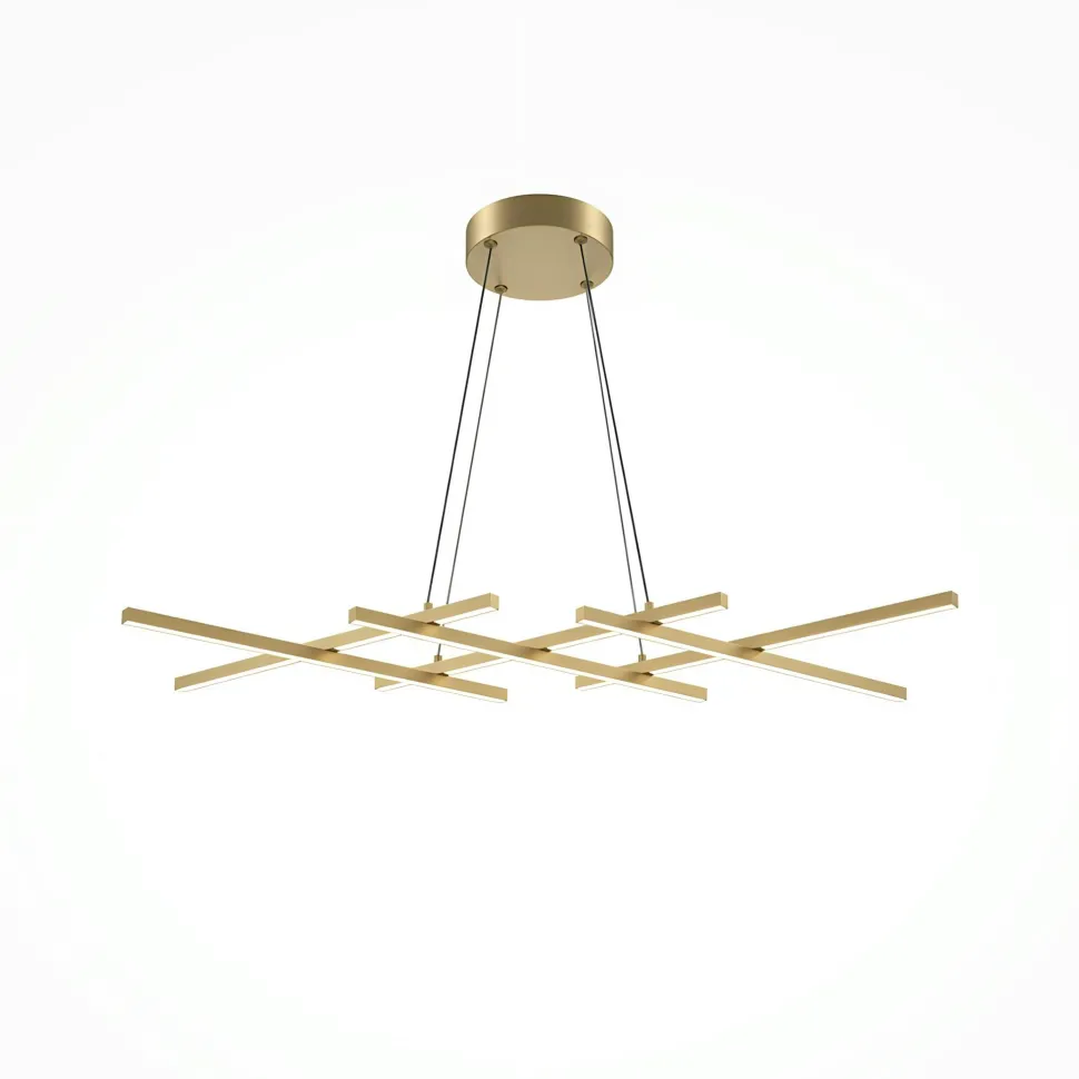 Suspension dorée LED – barres croisées minimalistes SALEM