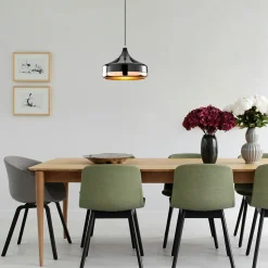 Suspension en verre ambré forme cloche 48 cm NIAGARA