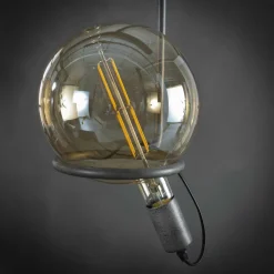 Suspension en verre travaillé 5 lampes NOVA