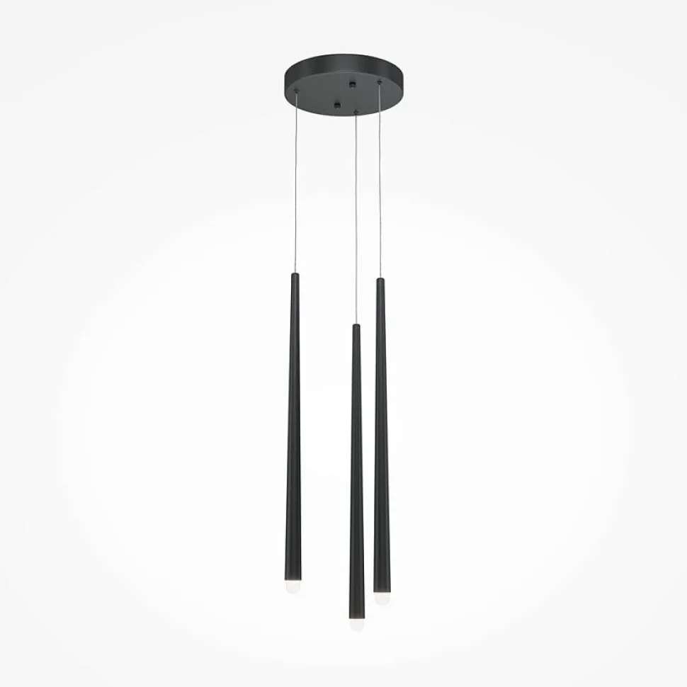 Suspension LED design dorée - 1 tige verticale AURORA