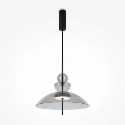 Suspension LED moderne - verre fumé silhouette dôme NORA