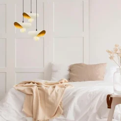 Suspension moderne beige - abat-jour triple ZURICH