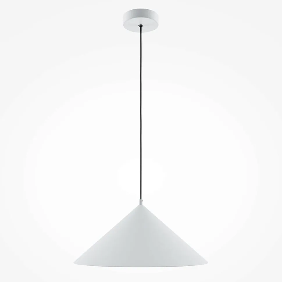Suspension moderne de cuisine - cône blanc mat FLORA