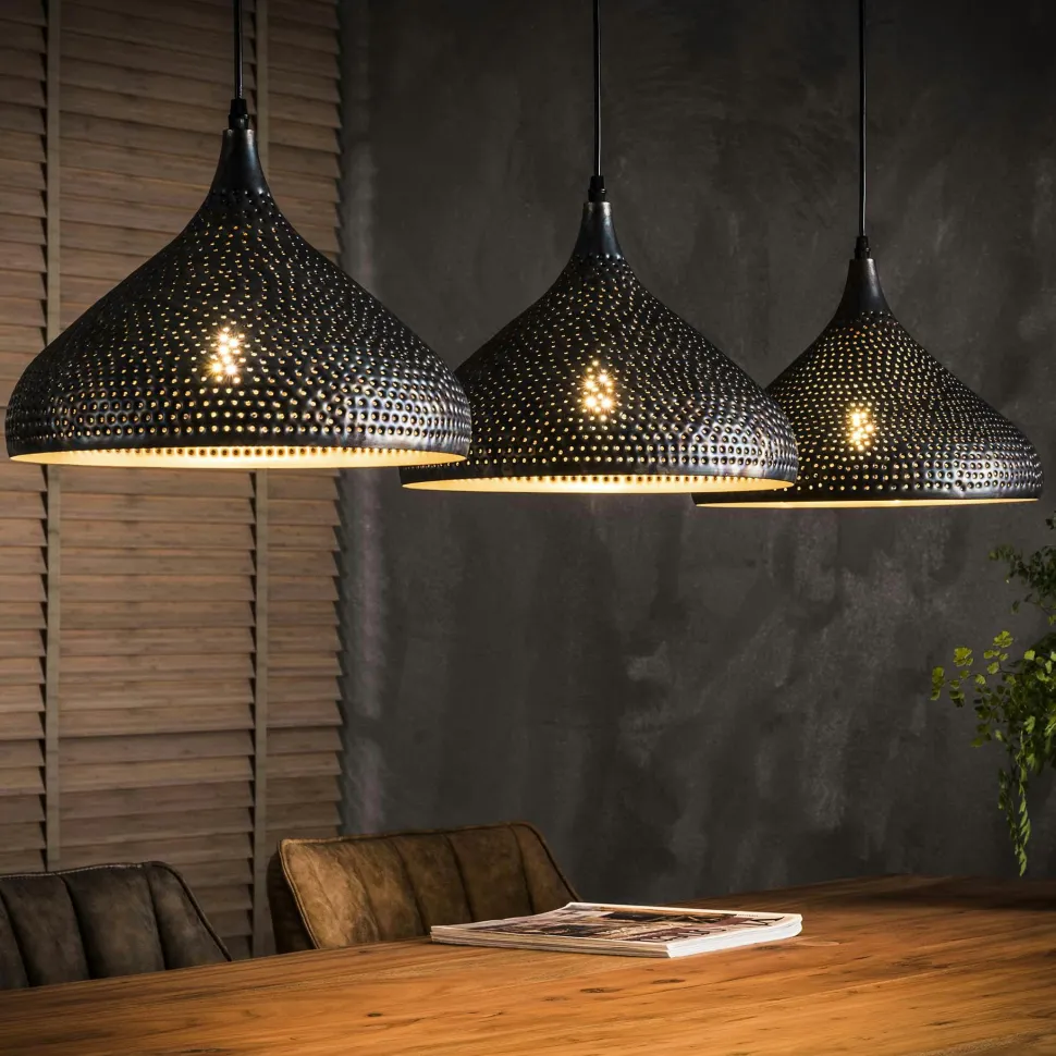 Suspension moderne goutte 7 lampes ajourées RALF