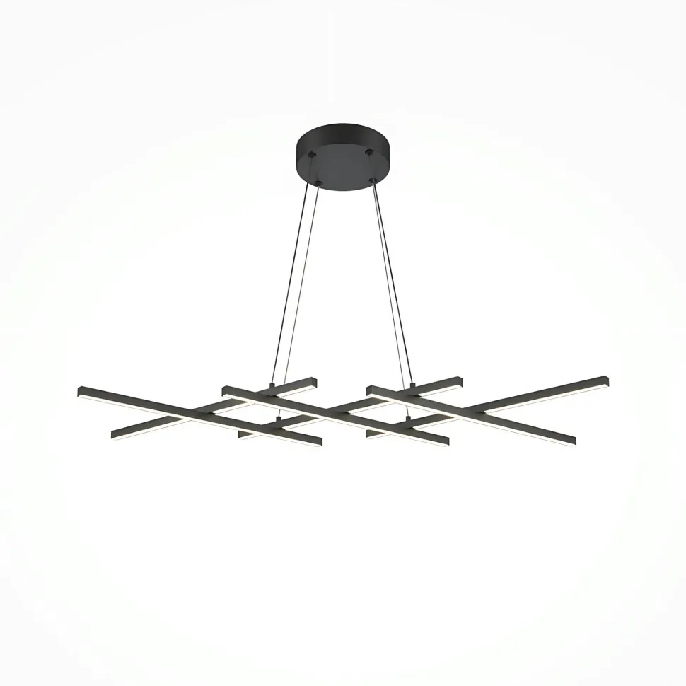 Suspension noire LED – barres croisées minimalistes SALEM