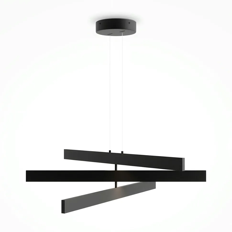 Suspension blanche LED – barres origami superposées SALEM