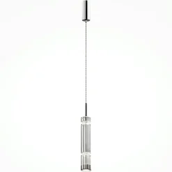 Suspension design LED – abat‑jour verre taillé 365 cm SOLANA