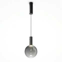 Suspension verre soufflé LED – globe blanc crémeux DELTONA