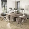 Table à manger design en bois d'acacia massif forme rectangulaire 300 cm MYSORE