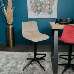 Table à manger en céramique noire mate forme ronde 140 cm BERGAME