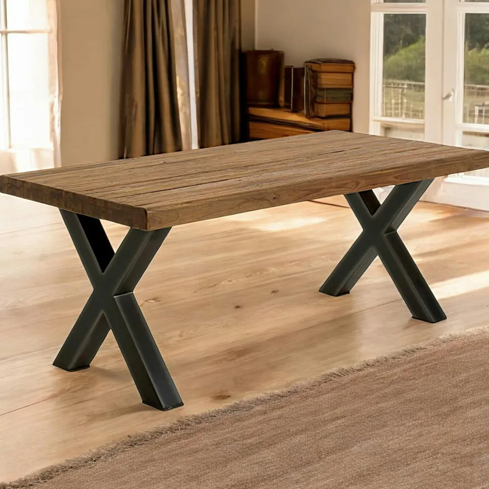 Table à manger en teck recyclé naturel 180 cm KERALA