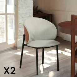 Table à manger en verre et bois 180 cm ALTA
