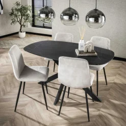 Table à manger organique effet marbre 180 cm RALF