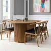 Table à manger ovale effet bois blond 210 cm MATERA