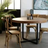 Table à manger ronde bois recyclé D120 BRISBANE