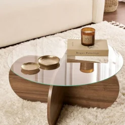 Table à manger vintage - bois brun, 160 cm DILI