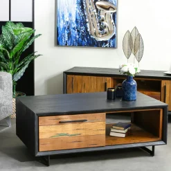 Table basse bois recyclé de bateau PHOENIX