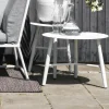 Table basse de jardin en aluminium blanc Ø 60 cm STOCKHOLM