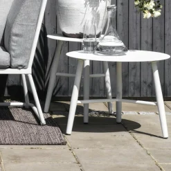 Table basse de jardin en aluminium noir Ø 60 cm STOCKHOLM