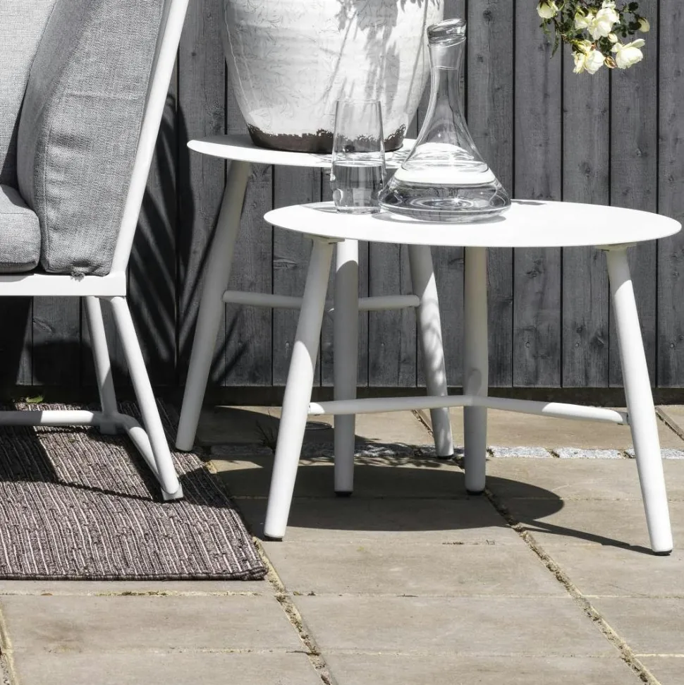 Table basse de jardin en aluminium noir Ø 60 cm STOCKHOLM
