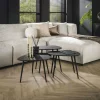 Table basse design organique finition anthracite (3 pièces) RALF