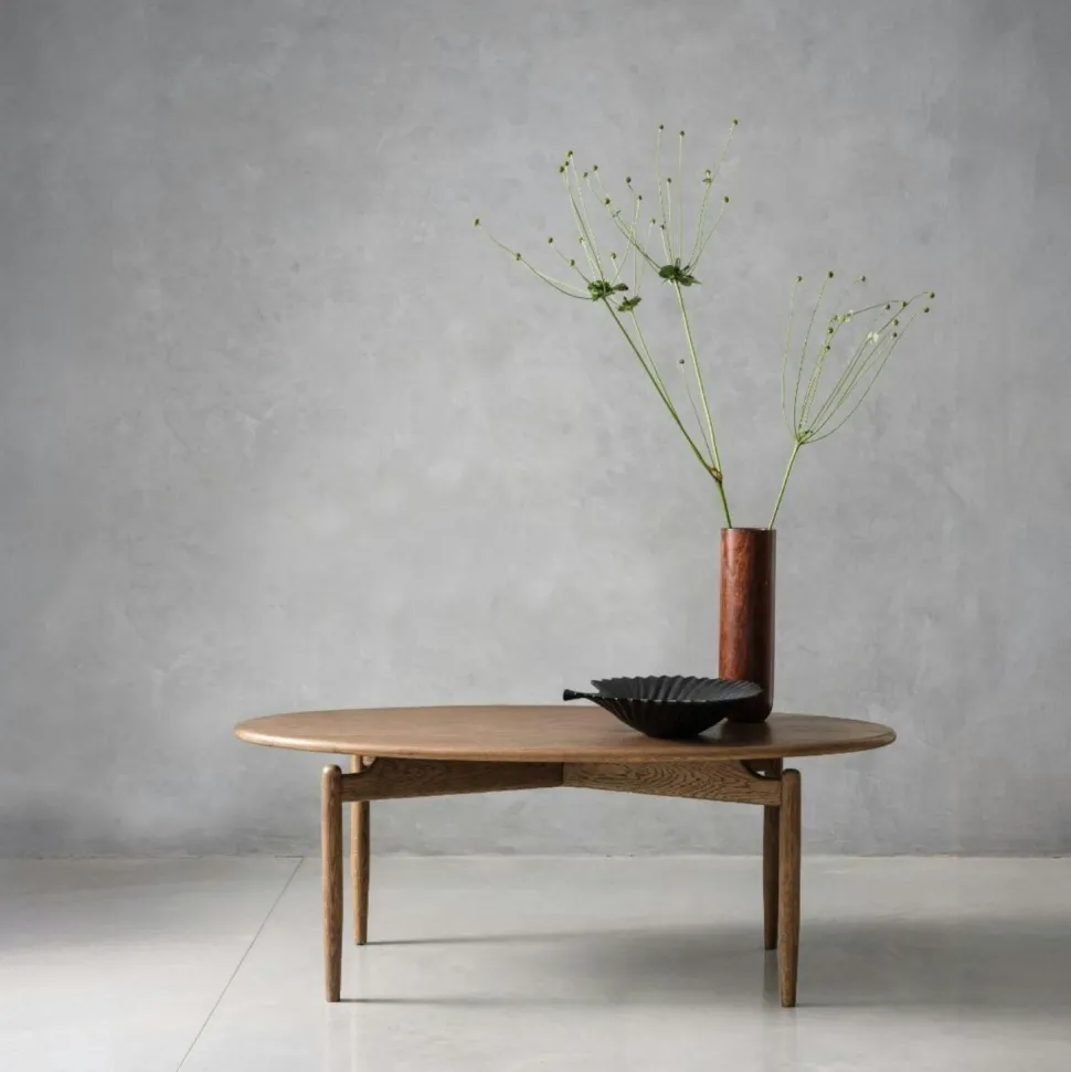 Table basse design organique grise (2 pièces) RALF