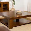 Table basse double plateau 90x90cm LOLA