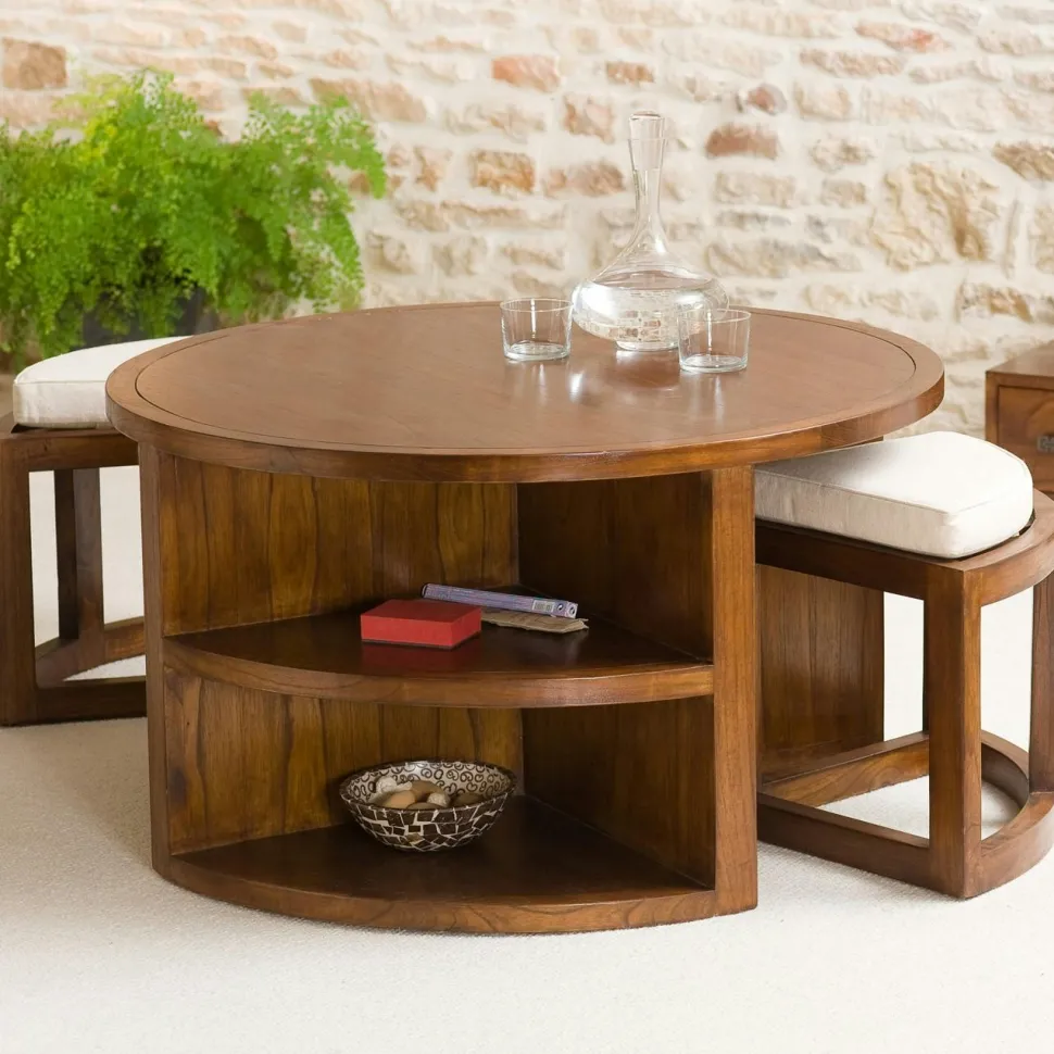 Table basse double plateau 90x90cm LOLA