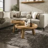 Table basse gigogne à bords hauts en bois de manguier (lot de 2) CREEK