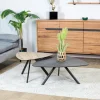 Table basse gigogne en céramique forme design (lot de 2 pièces) LOMBARDIE