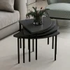 Table basse gigogne petit espace, finition anthracite JENA