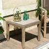 Table basse jardin acacia béton forme carrée PM HERCULE