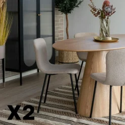 Table basse noire plateau verre – pied croix effet bois SALTA