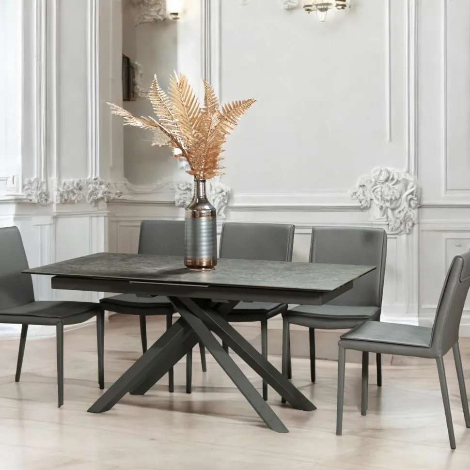 Table basse pivotante en céramique anthracite LOMBARDIE