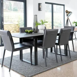 Table basse pivotante en céramique anthracite LOMBARDIE