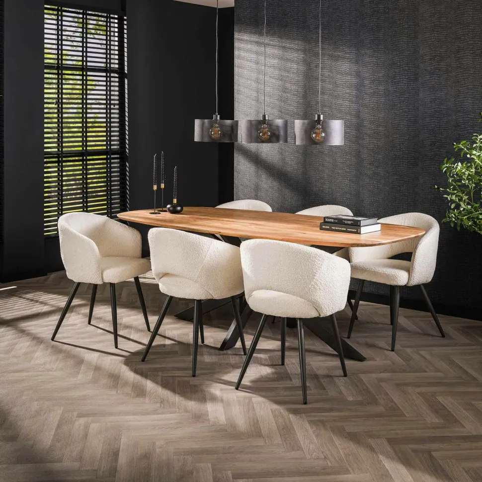 Table basse pivotante en céramique effet bois LOMBARDIE