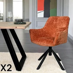 Table basse pivotante en céramique bronze LOMBARDIE