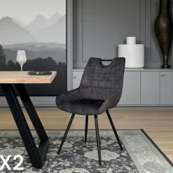 Table basse ronde teck recyclé et métal double plateau D80cm SWING