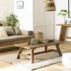 Table basse tréteaux bois recyclé 140 cm DENVER