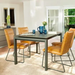 Table céramique extensible gris foncé 176 cm-216 cm TORONTO