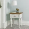 Table de chevet blanc ivoire PORTSMOUTH